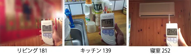 カビ臭い別荘での臭気測定結果