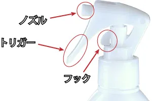 アキュートクリーンはフックを回転してロックを解除